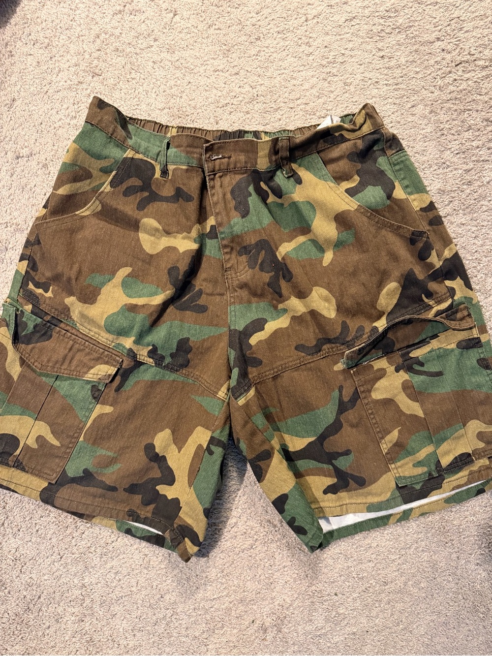 Womens SHEIN Camo Cargo Jorts